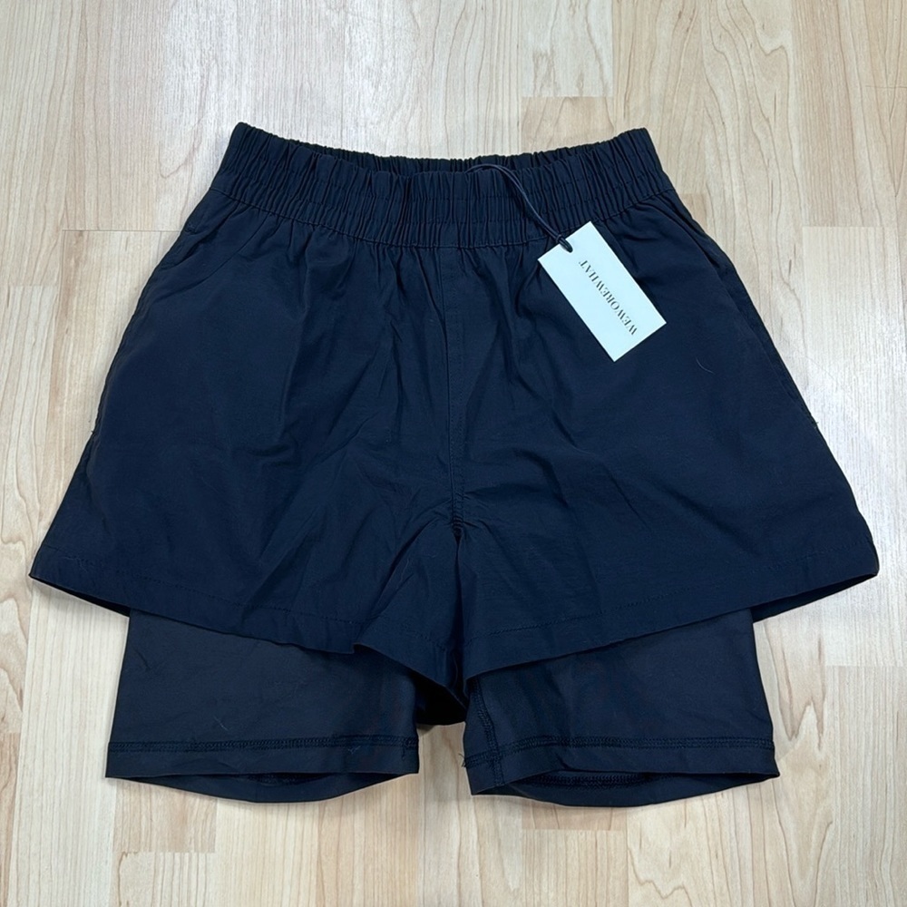 NWT We Wore What Windbreaker Biker Shorts - Picture 3 of 6